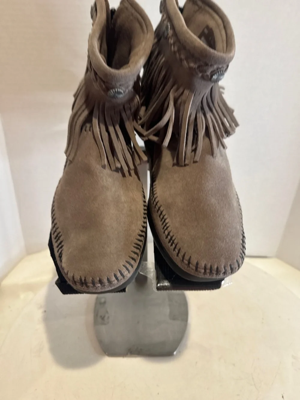 Minnetonka Women's Suede High Top Back Zip Boots size 8 NEW 291T - Picture 3 of 7